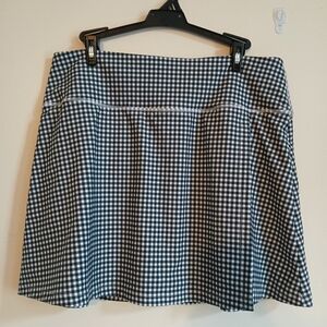 Abercrombie & Fitch Black and White Gingham Skort